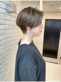 白髪ぼかし/ひし形/癖毛/大人ショートボブ/60代50代40代