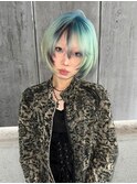レイヤーカット/ウルフ/ホワイトブロンド/外ハネボブ/美髪