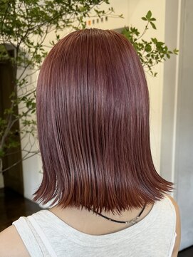 ヘアーアイスカルテット(HAIR ICI QUARTET) ダブルカラーケアブリーチベージュピンクボブミニウルフリタッチ