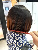 シェノン 心斎橋(CHAINON)&nbsp;ボブ/ミニボブ/切りっぱなしボブ/ワンレン/オレンジ