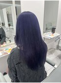 くびれヘアアプリコットオレンジハイライトカラーブルーカラー