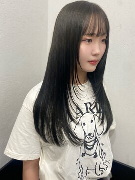 ラグナ(LAGUNA) 【オリーブグレージュ/暗髪透明感カラー/レイヤーカット】