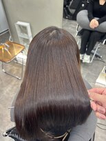 ファビ 渋谷(Fab)&nbsp;くびれヘア/暗めカラー/アプリコットオレンジ/縮毛矯正