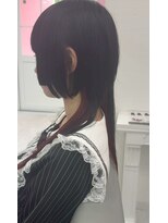 シャルティア 岩国(SHALLTIA)&nbsp;ロングウルフ/ワインレッド/デザインカラー/暖色系カラー/個性的