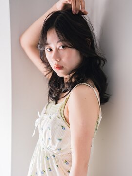 ヘアークラフト(Hair Craft) ゆるふわパーマ×暗髪グレージュ【岡山】ミディアムレイヤー