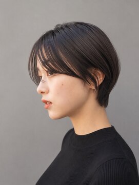 アース コアフュールボーテ 上田店(EARTH coiffure beaute) ショート_レイヤーカット_白髪ぼかし_ナチュラルグレージュ