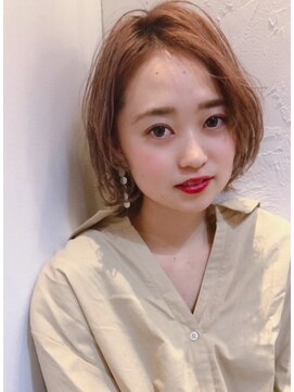 エムスラッシュ みなとみらい馬車道店(M SLASH) M.SLASH馬車道/抜け感外ハネミニボブ/アンニュイ/かき上げ