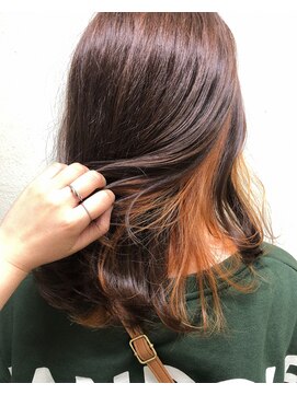 シーン 池袋(scene.) scene. 【シーン】【池袋 西口徒歩3分】 インナーカラーオレンジ