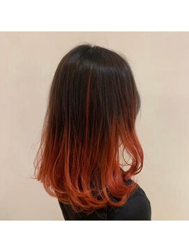 ネオヘアー 曳舟店(NEO Hair) 【バレイヤージュ】ダークグレー×レッド(曳舟)