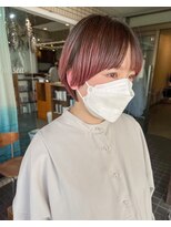 サロン シー(salon sea)&nbsp;salon sea 2回ブリーチ　ピンク逆インナー