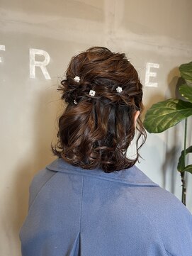 フレーム なんば店(FRAME) ◎ボブの方にオススメ！！ハーフアップのセットです^^