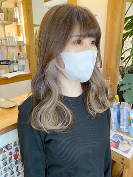 ギャラクシー ヘアードレッサーズ(galaxy hairdressers) イヤリングカラーミルクティーグレージュ