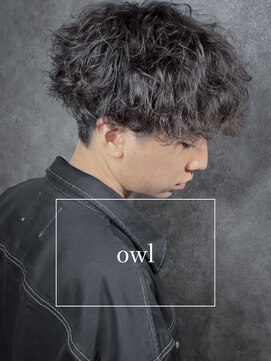 アウル 心斎橋(owl) 波巻きツイストスパイラル×マッシュ×刈り上げ×黒髪×ツイスパ