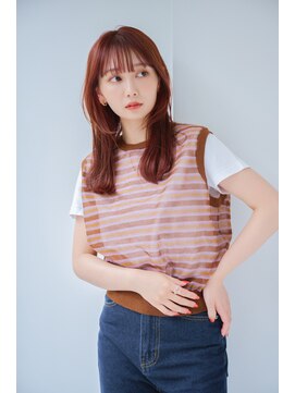 リトル 船橋(little) 小顔レイヤー×ピンクベージュでトレンドヘア