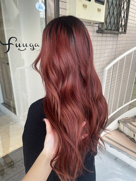 ヘアーサロン フーガ せんげん台店(HAIR SALON fuuga) 【ブリーチ】レッドオレンジカラー