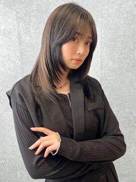 アース 三軒茶屋店(HAIR&MAKE EARTH) 三軒茶屋_レディース_ストレート_ブリーチ_ブラウン_セミロング