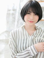 モッズヘア 越谷(mod's hair)&nbsp;暗髪アッシュブラック前下がりボブショートh3越谷20代30代40代