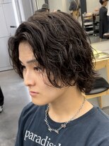 フィフスパーク(fifth PARK)&nbsp;渋谷緩め波巻きスパイラルパーマメンズウルフカットサーフカール