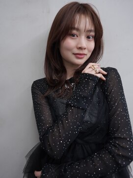 ニコ トウキョウ 渋谷(nico TOKYO) セミロングレイヤーカットハッシュレイヤーオリーブグレージュ