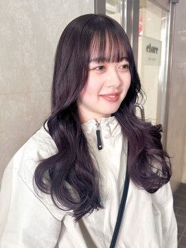 エトレ(etore) 【ブリーチなしダブルカラー】ダークラベンダー/顔周りレイヤー