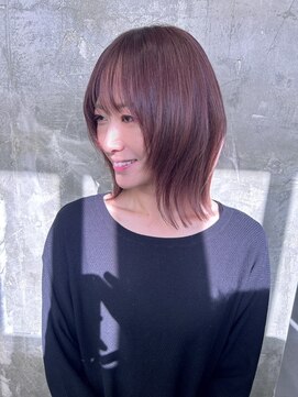 キング(K!ng) 縮毛矯正髪質改善ハイライトレイヤーカット枚方美容室エクステ