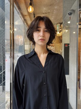 ヒュージ 表参道(huge) ショートボブ/レイヤーボブ/ニュアンスパーマ/顔周りカット