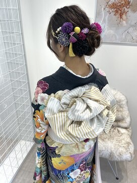 オニキス(ONYX) 成人式振袖着付け＋シニヨンアレンジ【chisato】