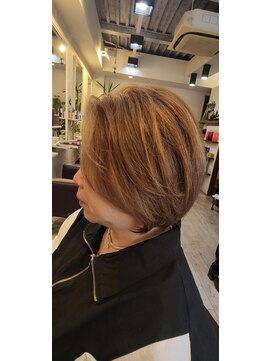 ヘアーエポック(hair epoque) 明るめベースハイライトベージュ