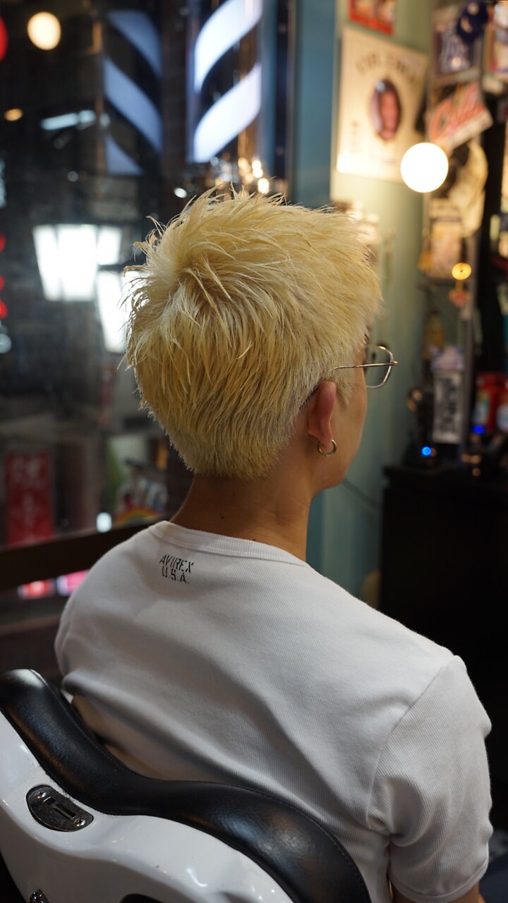 金髪スパイキーショート：L248870863｜タイト スワッグ バーバー