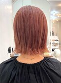 くびれボブ☆アプリコットオレンジ/髪質改善☆20代～50代☆