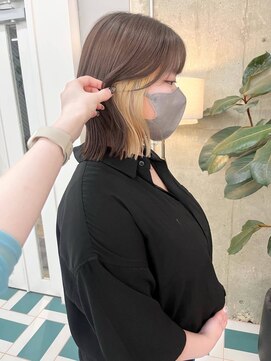 ノエ(noe) くびれヘア/アプリコットオレンジ/ハイライトカラー/栄h128