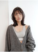 レイヤーカット/フェイスレイヤー/ラベンダーブラウン