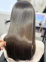 ハーシーバイアポロ 相模大野(HERSHE by apollo) x髪質改善/ホワイトグレージュ/レイヤーカット/チェリーブラウン