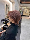 ピンクベージュウルフ