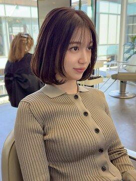 ディフィーノ 赤坂(DIFINO) 大人ガーリー/顎下ボブ/ワンカールボブ/ブラウンベージュ