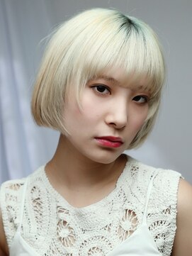 エノア 東京(ENORE) Wカラー/ケアブリーチ/ 透明感// シルキーベージュ/ボブ/