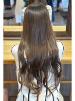 桃の木 ヘアー(桃の木 hair)&nbsp;艶々ミディアム巻き髪/ミルクティーアッシュ