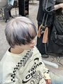 ラフィス ヘアーピュール 梅田茶屋町店(La fith hair pur)&nbsp;こだわりエンドカラーデザイン。ホワイト×ブラック☆☆☆
