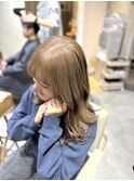 【梅田】に合わせベージュカラー