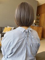 トップヘアー アヴェニュー 刈谷(TOPHAIR Avenue)&nbsp;大人美人◎丸みショートボブ×艶ベージュブラウン