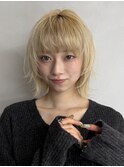 マッシュウルフレイヤーボブ顔まわりレイヤー