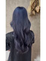 パーミル ヘア クマモト(permille ‰ hair Kumamoto) ブルーパープル×巻き髪