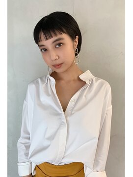 ヌイ 横浜(nui) オン眉シースルー_マニッシュショートネイビーカラー