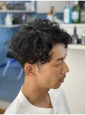 natural perm style 3mmfade