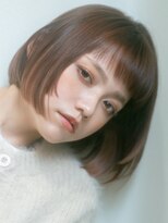 エミュ 表参道 青山(emu)&nbsp;【emu 井上信洋】顔まわりで遊ぶミニボブ/ショコラベージュ