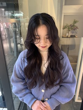 アクアオモテサンドウ(ACQUA omotesando) ◎ロング韓国風透明感ラベンダー暗髪バイオレットカラー