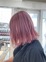 ガリカ シーム(Gallica/SEAM)&nbsp;【川辺晴加】ハイトーンピンクベージュx切りっぱなしボブ