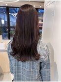 20代30代ピンクラベンダーベージュセミロング