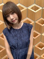 ジエクト アイロ(The Ect ilo)&nbsp;ぱつっとボブ　マロンカラー　20代30代40代おすすめスタイル