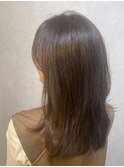 前髪ワンカールこなれ小顔カット ベージュ系ブラウン #1
